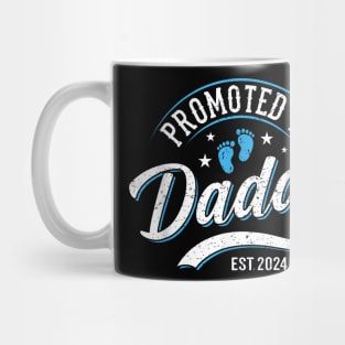 Dad Est 2024 Soon To Be Dad Promoted To Daddy Fathers Day Mug